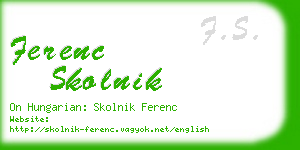 ferenc skolnik business card